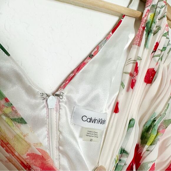 Calvin Klein Floral Maxi Dress Size 10 - Picture 4 of 7